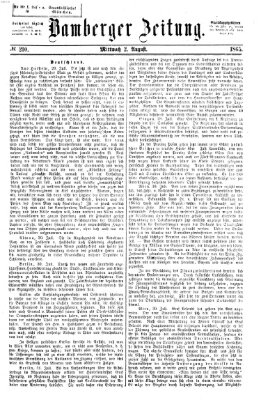 Bamberger Zeitung Mittwoch 2. August 1865