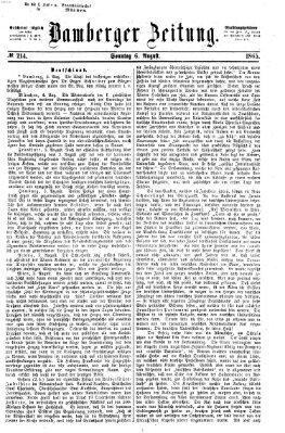 Bamberger Zeitung Sonntag 6. August 1865