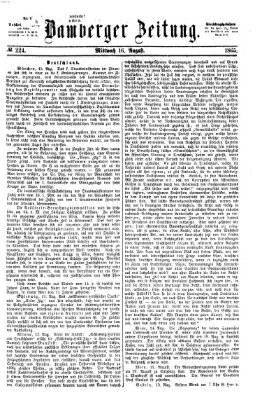 Bamberger Zeitung Mittwoch 16. August 1865