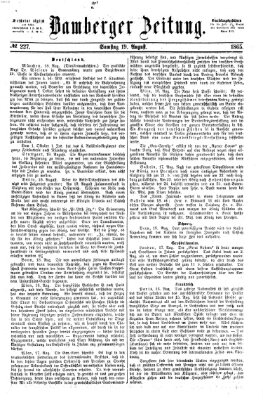 Bamberger Zeitung Samstag 19. August 1865