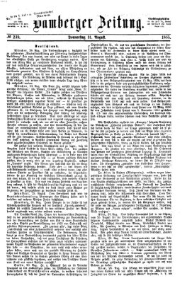Bamberger Zeitung Donnerstag 31. August 1865