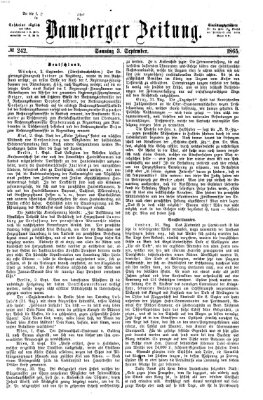 Bamberger Zeitung Sonntag 3. September 1865