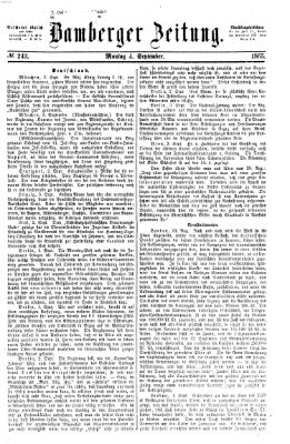 Bamberger Zeitung Montag 4. September 1865