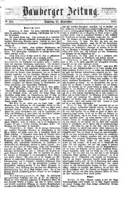 Bamberger Zeitung Samstag 16. September 1865