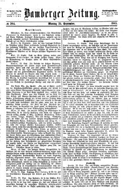 Bamberger Zeitung Montag 25. September 1865