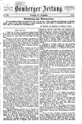 Bamberger Zeitung Dienstag 26. September 1865