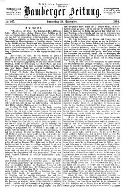 Bamberger Zeitung Donnerstag 28. September 1865