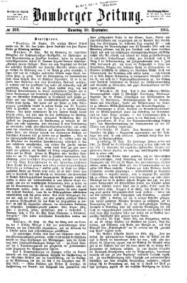 Bamberger Zeitung Samstag 30. September 1865