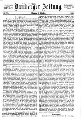 Bamberger Zeitung Montag 2. Oktober 1865