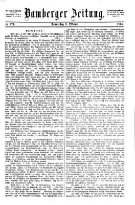 Bamberger Zeitung Donnerstag 5. Oktober 1865