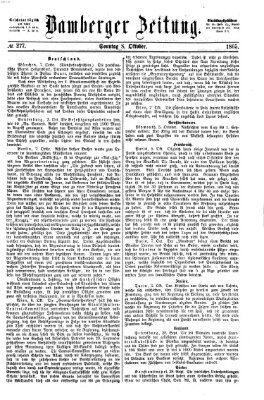 Bamberger Zeitung Sonntag 8. Oktober 1865