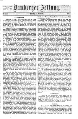 Bamberger Zeitung Montag 9. Oktober 1865