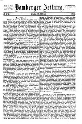 Bamberger Zeitung Freitag 13. Oktober 1865