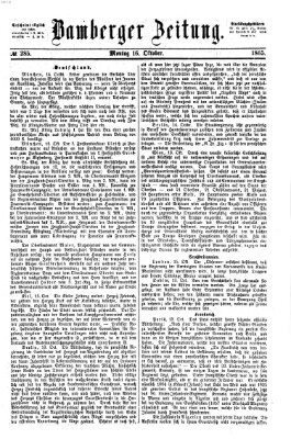 Bamberger Zeitung Montag 16. Oktober 1865