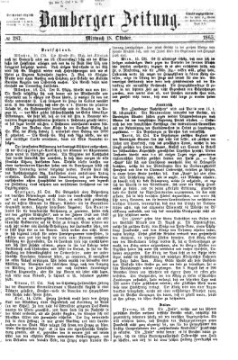 Bamberger Zeitung Mittwoch 18. Oktober 1865