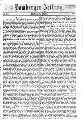 Bamberger Zeitung Mittwoch 25. Oktober 1865