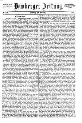 Bamberger Zeitung Sonntag 29. Oktober 1865