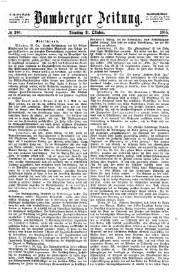 Bamberger Zeitung Dienstag 31. Oktober 1865