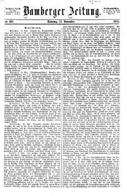 Bamberger Zeitung Sonntag 12. November 1865