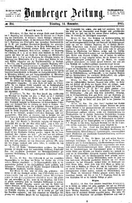 Bamberger Zeitung Dienstag 14. November 1865