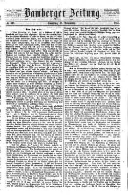 Bamberger Zeitung Samstag 18. November 1865