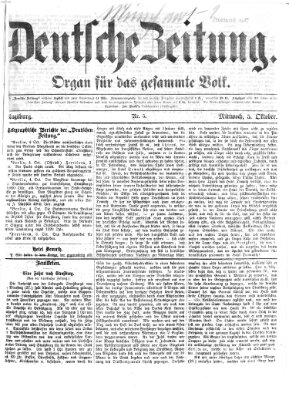 Deutsche Zeitung Mittwoch 5. Oktober 1870