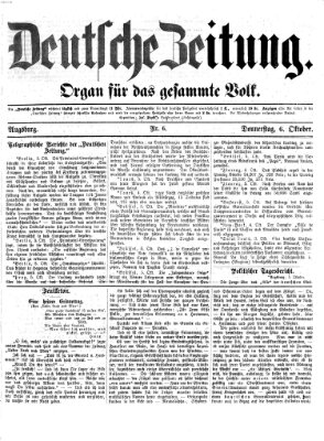 Deutsche Zeitung Donnerstag 6. Oktober 1870