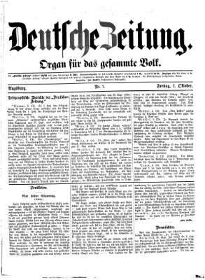 Deutsche Zeitung Freitag 7. Oktober 1870