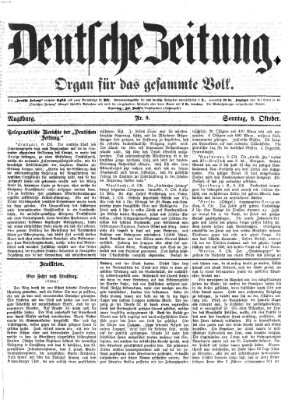 Deutsche Zeitung Sonntag 9. Oktober 1870