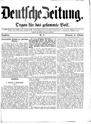 Deutsche Zeitung Mittwoch 12. Oktober 1870