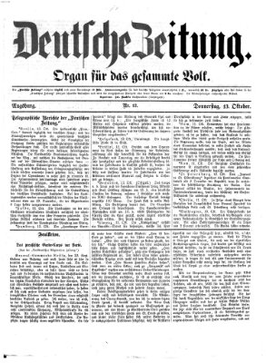 Deutsche Zeitung Donnerstag 13. Oktober 1870