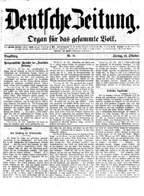 Deutsche Zeitung Freitag 21. Oktober 1870