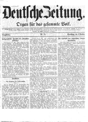 Deutsche Zeitung Samstag 22. Oktober 1870