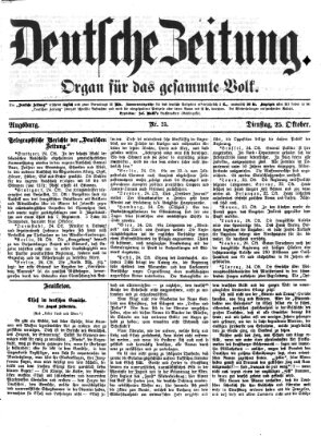 Deutsche Zeitung Dienstag 25. Oktober 1870