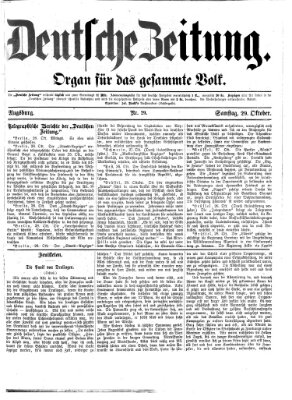 Deutsche Zeitung Samstag 29. Oktober 1870