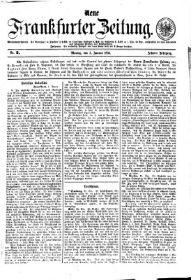 Neue Frankfurter Zeitung Montag 2. Januar 1865