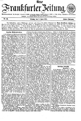 Neue Frankfurter Zeitung Dienstag 3. Januar 1865