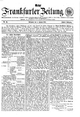 Neue Frankfurter Zeitung Mittwoch 4. Januar 1865