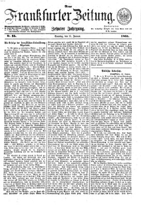 Neue Frankfurter Zeitung Sonntag 15. Januar 1865