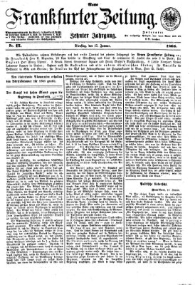 Neue Frankfurter Zeitung Dienstag 17. Januar 1865