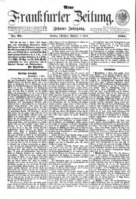 Neue Frankfurter Zeitung Samstag 8. April 1865