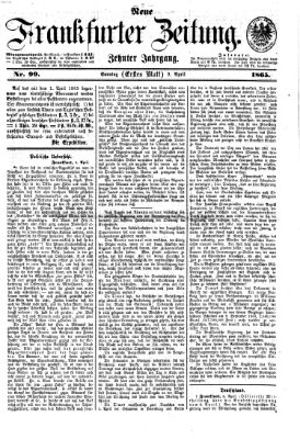 Neue Frankfurter Zeitung Sonntag 9. April 1865