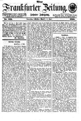 Neue Frankfurter Zeitung Donnerstag 13. April 1865