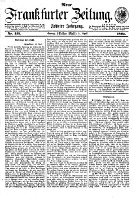 Neue Frankfurter Zeitung Sonntag 23. April 1865