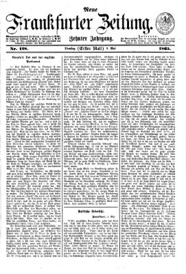 Neue Frankfurter Zeitung Dienstag 9. Mai 1865