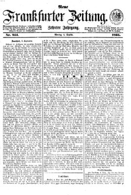 Neue Frankfurter Zeitung Montag 4. September 1865