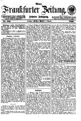 Neue Frankfurter Zeitung Dienstag 5. September 1865