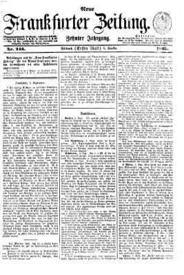 Neue Frankfurter Zeitung Mittwoch 6. September 1865