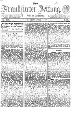 Neue Frankfurter Zeitung Donnerstag 7. September 1865