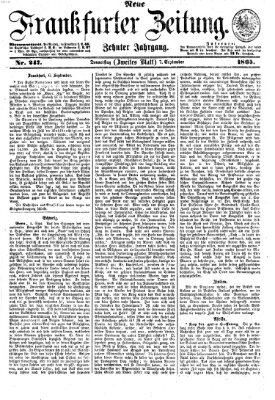 Neue Frankfurter Zeitung Donnerstag 7. September 1865